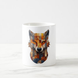 Patchwork Wolf Tasse