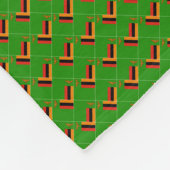 Patchwork Zambia Flaggenmuster Fleecedecke (Ecke)