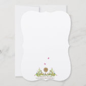 Patchwork-Zauberwald-Baum-Hochzeitseinladung Einladung (Rückseite)