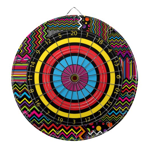 Patchwork Zickzack Streifen Punkt Dartscheibe (vorne)