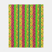 Patchwork-Zierlinien Pfade textilen boho vin Fleecedecke (Vorderseite)