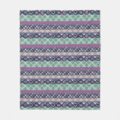 Patchwork-Zierlinien Pfade textilen boho vin Fleecedecke (Vorderseite)