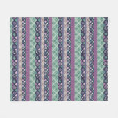 Patchwork-Zierlinien Pfade textilen boho vin Fleecedecke (Vorderseite (Horizontal))