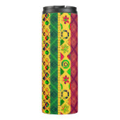 Patchwork-Zierlinien Pfade textilen boho vin Thermosbecher (Rückseite)