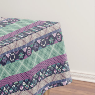Patchwork-Zierlinien Pfade textilen boho vin Tischdecke