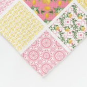 Patchwork-Zitrone Fleecedecke (Ecke)