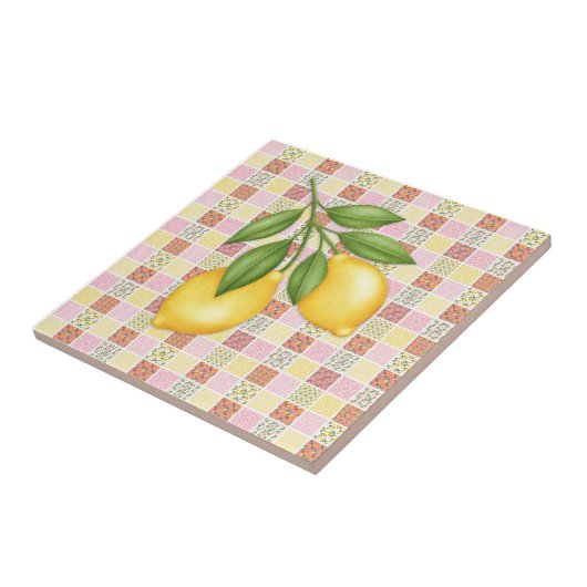Patchwork-Zitrone Fliese (Seite)