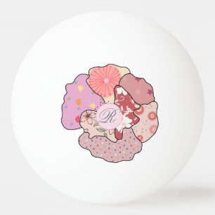 Patchworkblume, personalisiert tischtennisball