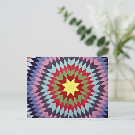 Patchworkdecke Postkarte (Stehend Vorderseite)