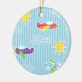 Patchworkflugzeuge Keramikornament (Links)