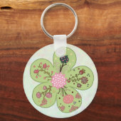 Patchworkfrühlingsblume Schlüsselanhänger (Vorderseite)
