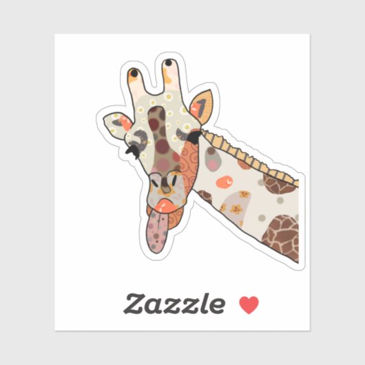 Patchworkgiraffe Aufkleber (Blatt)