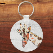 Patchworkgiraffe Schlüsselanhänger (Vorderseite)
