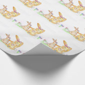 Patchworkhäschen-Häschen Geschenkpapier (Ecke)
