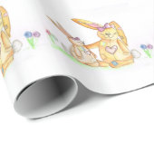 Patchworkhäschen-Häschen Geschenkpapier (Rolleneckpunkt)