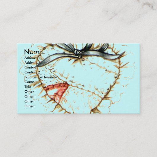 Patchworkherz, Visitenkarte (Vorderseite)