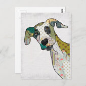 Patchworkhund Postkarte (Vorne/Hinten)