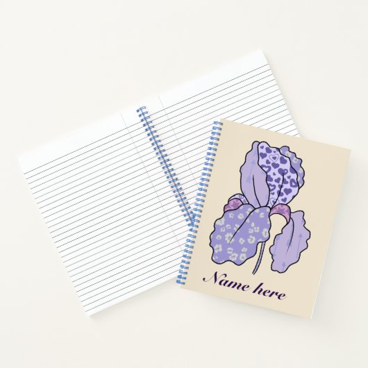 Patchworkiris, personalisierter Notizblock (Innenseite)