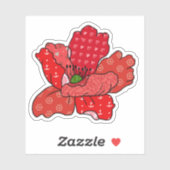 Patchworkmohn Aufkleber (Blatt)