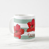 Patchworkmohn Kaffeetasse, personalisiert Kaffeetasse (Vorderseite Links)