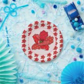 Patchworkmohn Pappteller (Party)