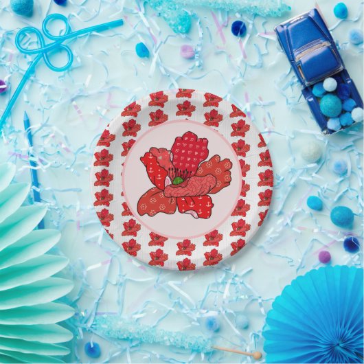 Patchworkmohn Pappteller (Party)