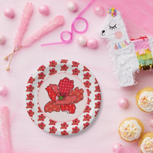 Patchworkmohn Pappteller (Party)