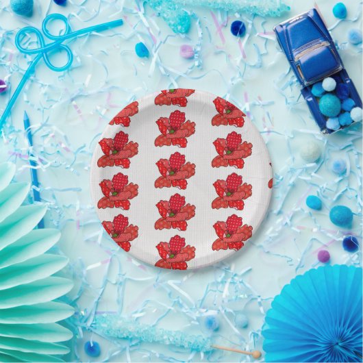 Patchworkmohn Pappteller (Party)