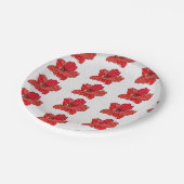 Patchworkmohn Pappteller (Schrägansicht)