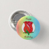 Patchworkrose Button (Vorne & Hinten)