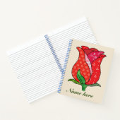 Patchworkrose, personalisierter Notizblock (Innenseite)