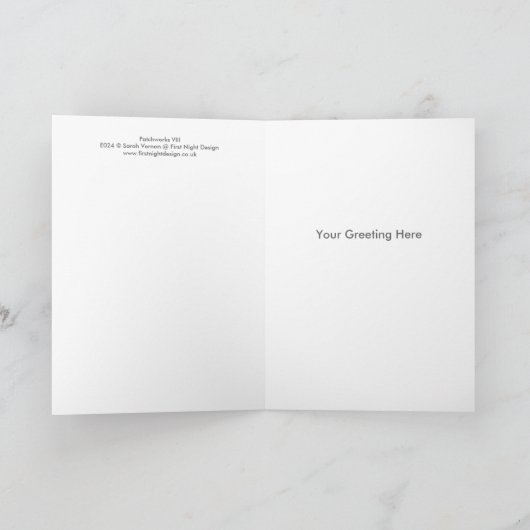 Patchworks VIII-Grußkarte Karte (Innenseite)