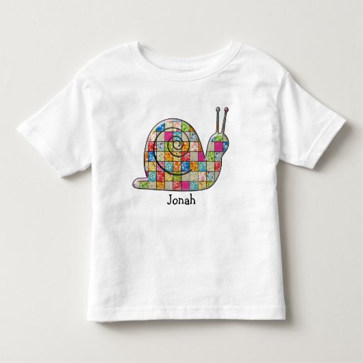 Patchworkschnecke Kleinkind T-shirt (Vorderseite)