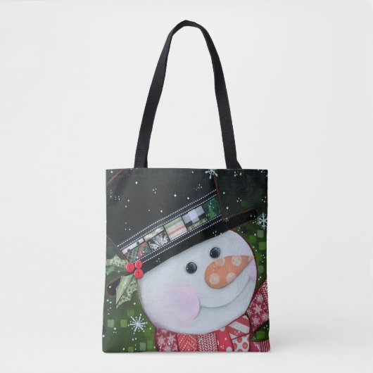 Patchworksnowman-Taschen-Tasche Tasche (Vorderseite)