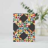 Patchworksteppdecke - WOWCOCO Postkarte (Stehend Vorderseite)