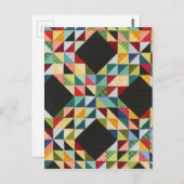 Patchworksteppdecke - WOWCOCO Postkarte (Vorne/Hinten)
