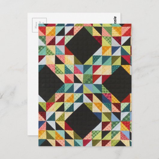 Patchworksteppdecke - WOWCOCO Postkarte (Vorne/Hinten)