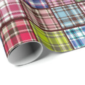 Patchworktartan-karierte | schottische Gewebe-Art Geschenkpapier (Rolleneckpunkt)
