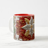 PATCHWORT ~ CHRISTMAS PATTERN ~ ZWEIFARBIGE TASSE (Vorderseite Links)