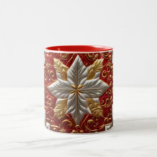 PATCHWORT ~ CHRISTMAS PATTERN ~ ZWEIFARBIGE TASSE (Mittel)
