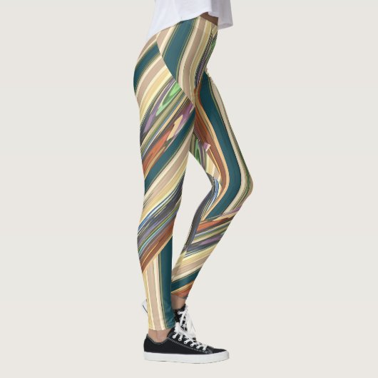 Patchy Stripes Green Leggings (Rechts)