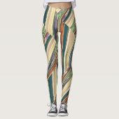 Patchy Stripes Green Leggings (Vorderseite)