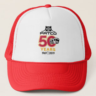 PATCO 50-Jährige Logo Red Trucker Hat Truckerkappe
