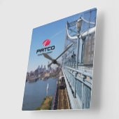 PATCO Philadelphia Skyline Wall Clock - Square Quadratische Wanduhr (Winkel)