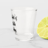 Pate der Braut Schwarzer Individuelle Name Hochzei Schnapsglas (Rechts)