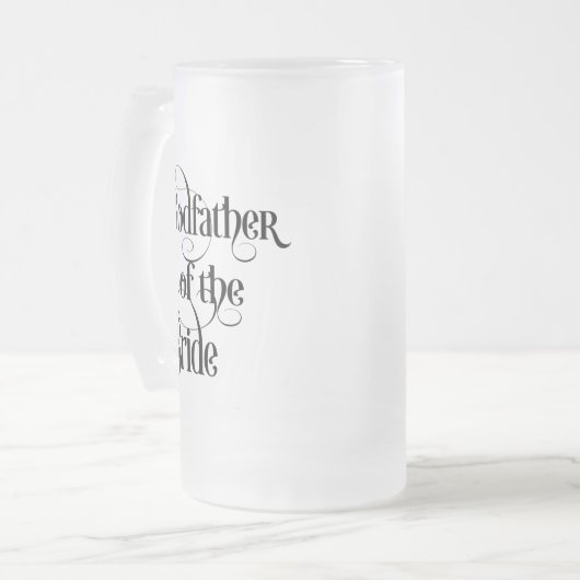 Pate der Bride Mattiert Glass Beer Tasse (Vorderseite Links)