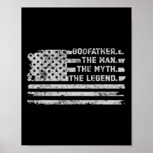 Pate Der Mensch Myth Legend Väter Tag Amerikaner Poster
