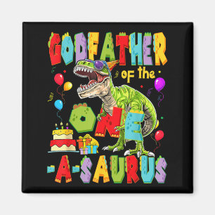Pate des One-A-Saurus 1. Geburtstagsjungen Magnet