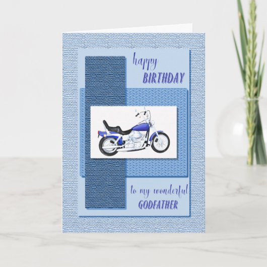Pate, Motorrad Geburtstag Karte (Vorderseite)