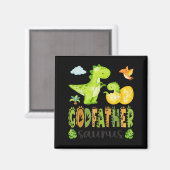 Pate Saurus T-Rex Dinosaur passender Väter Magnet (Vorderseite/Rückseite)